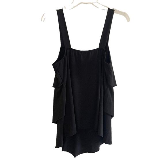Sam & Max Black Tank with‎ Ruffles/Roses Size Large - Picture 4 of 5